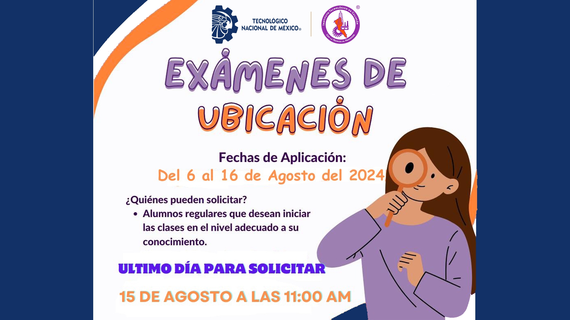 Proceso para presentar examen de ubicación de Inglés