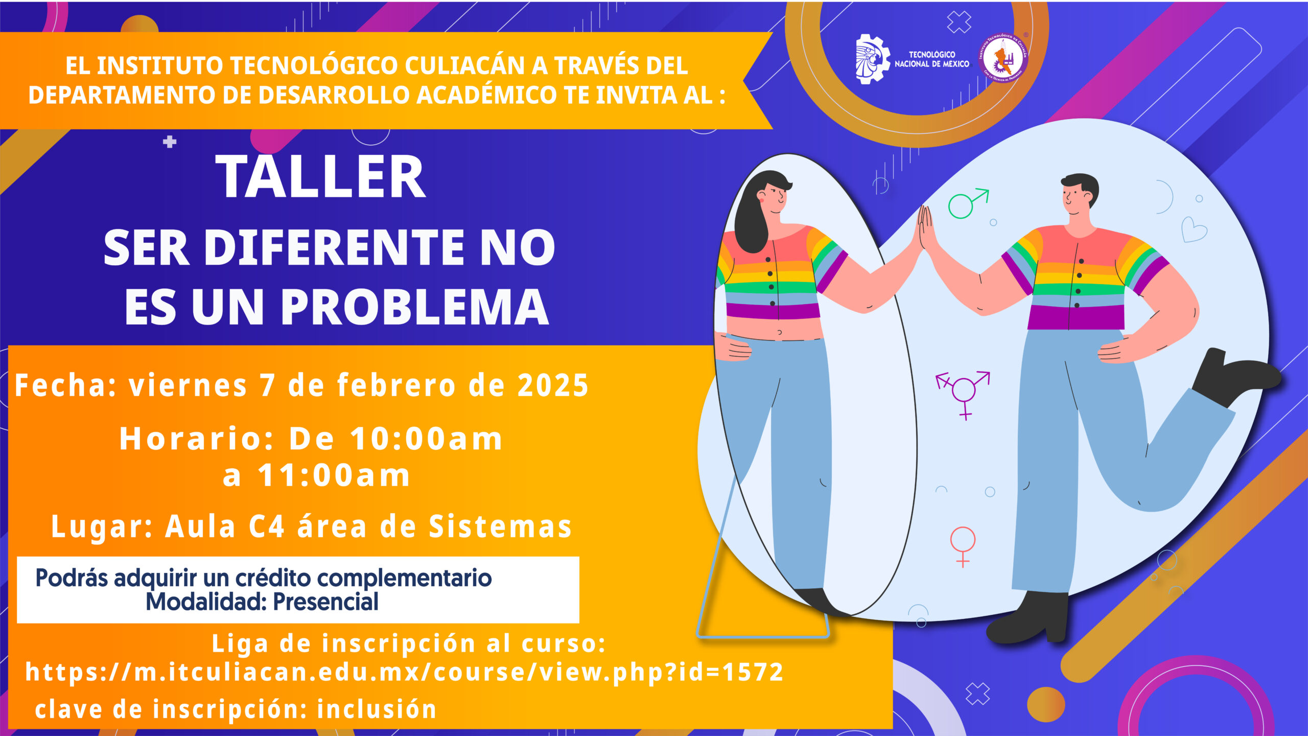 Participa en el taller «Ser diferente no es un problema»