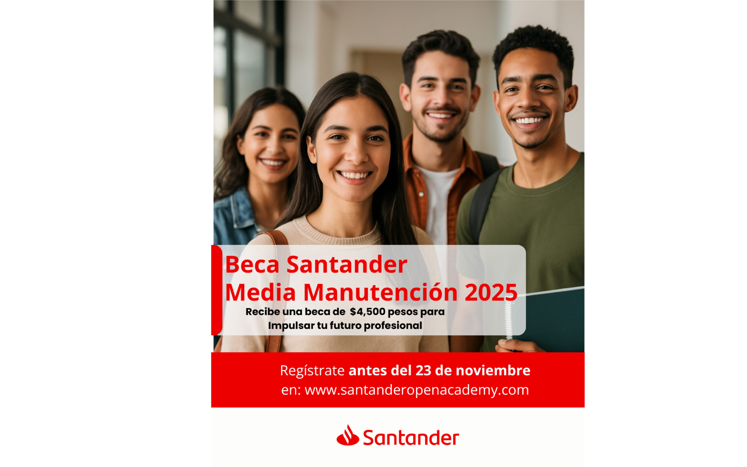 Convocatoria Becas Santander Media Manutención 2025